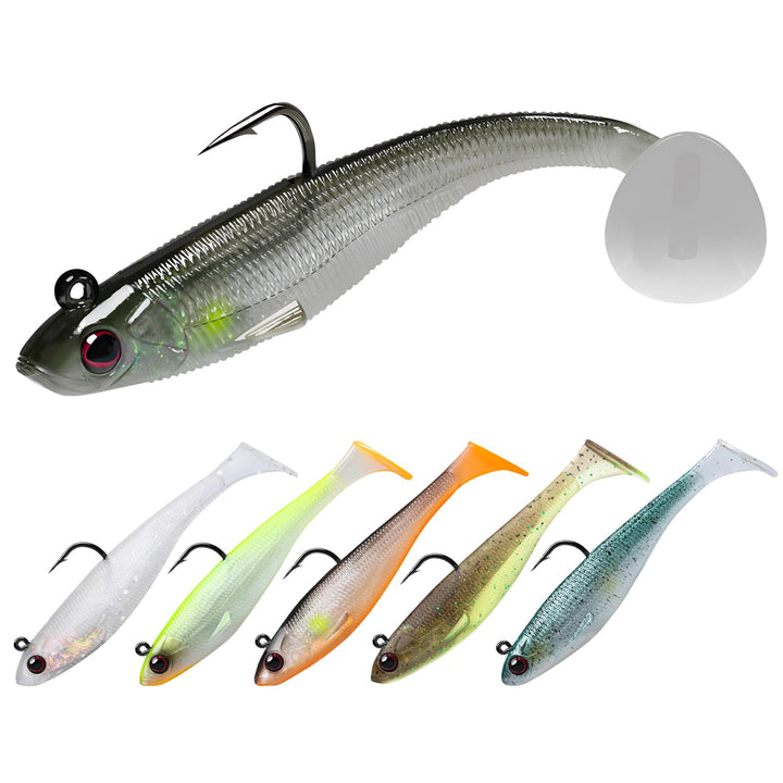 TRUSCEND Gummifische Angelköder für Forelle Zander & Barsch, Kunstköder Angelausrüstung Gummiköder A