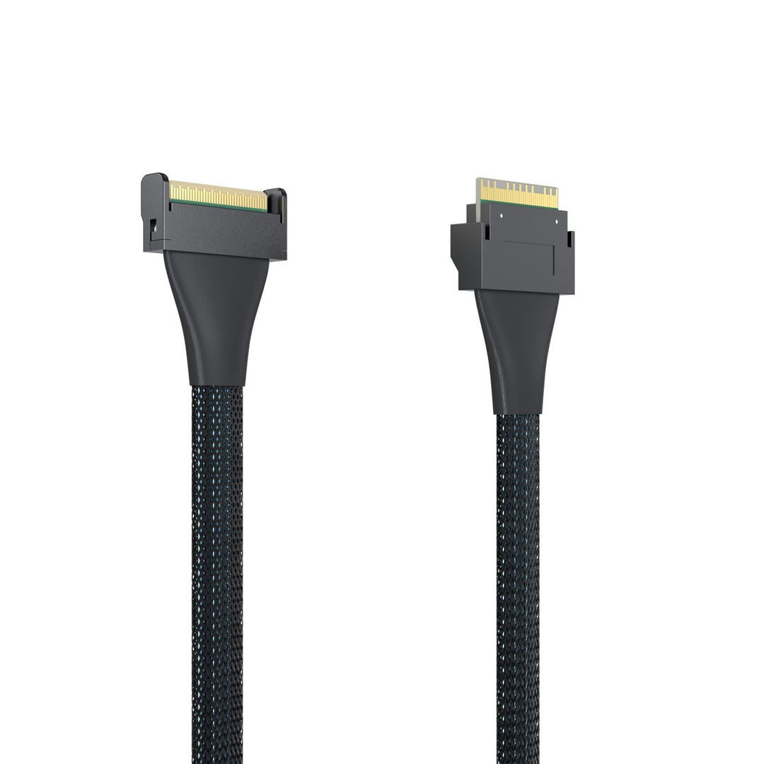 SlimSAS to MCIO Cable, MCIO SFF-TA-1016 8i 74Pin auf SFF-8654 8i 74Pin Kabel, PCIe 4.0, 85-ohm, 0.8m