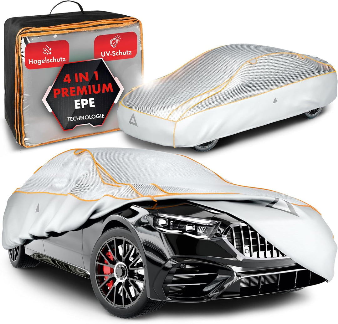 Walser Premium Hagelschutz Abdeckplane Auto, Auto Hagelschutzplane EPE mit UV-Schutz, 100% wasserdic