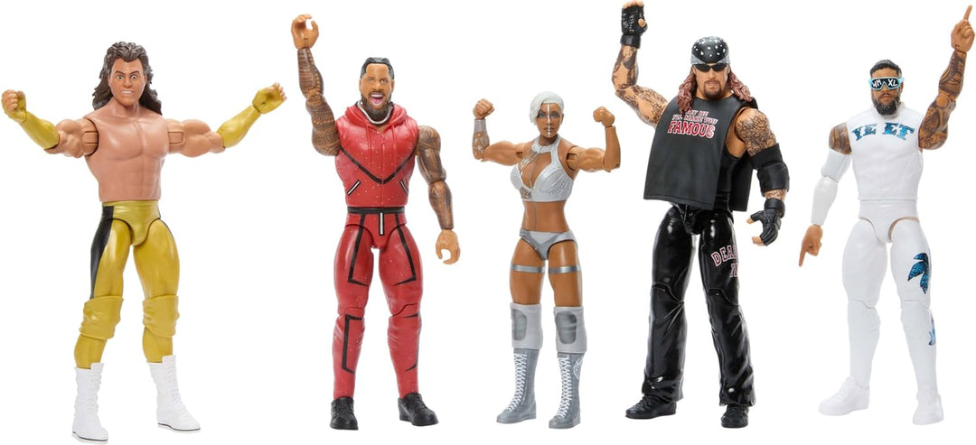 Mattel WWE Jimmy USO Actionfigur, Hauptkampf-Serie #161, ca. 15 cm grosse Superstar-Sammelfigur mit