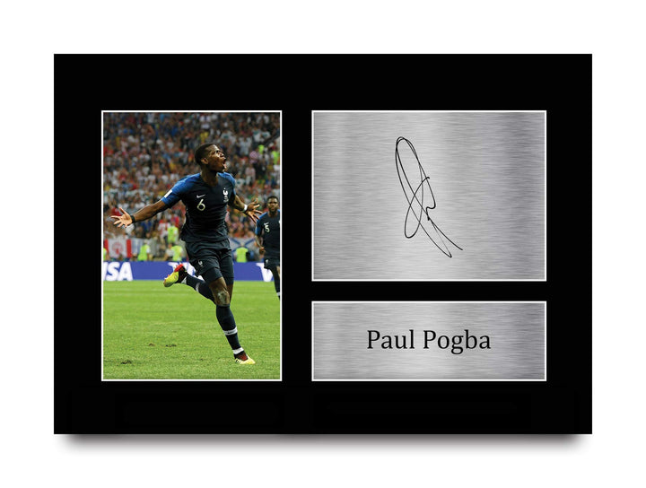 HWC Trading A4 Paul Pogba Frankreich Geschenke gedrucktes Autogramm Bild für Fussballfans und Fans,