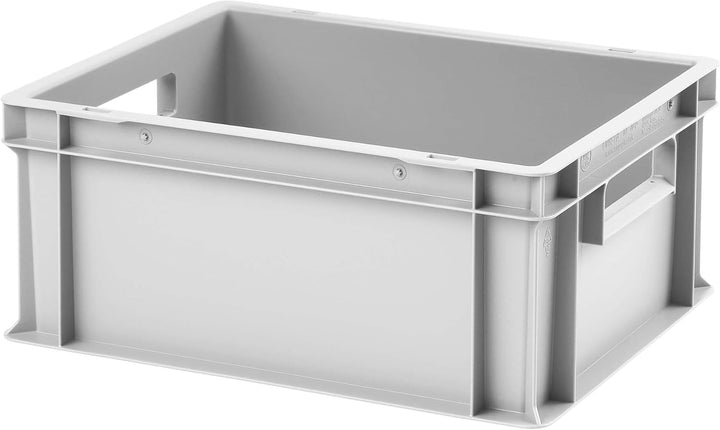 1a-TopStore 4 Stk. Euroboxen EB-417, grau, 40x30x17,5 cm (LxBxH), grau, Volumen: 16,5 Liter, lebensm