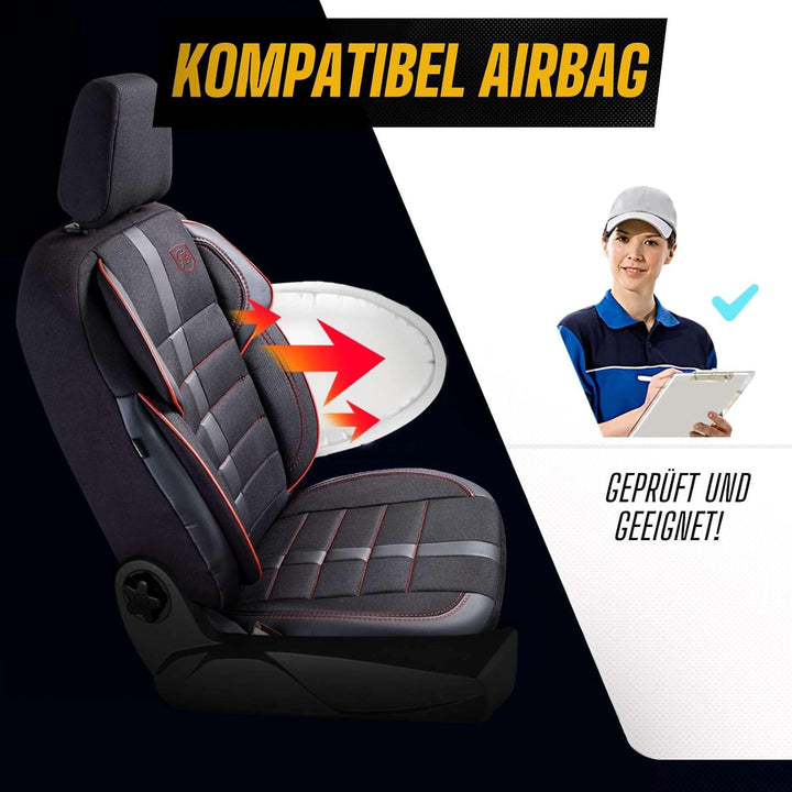 Autositzbezüge Universal – Premium Autozubehör Innenraum für PKW & SUV – Jacquard Sitzauflage, Autos