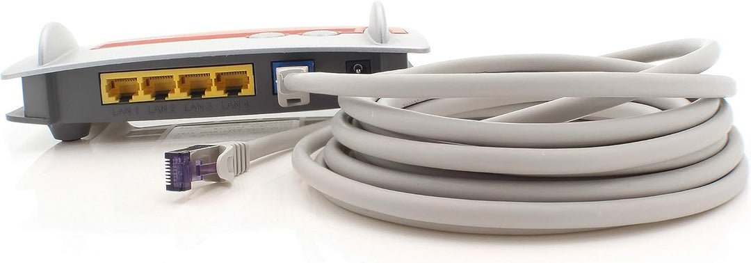 Cat.7 Netzwerkkabel 10m - Grau - 10 Stück - Cat7 Patchkabel (SFTP/PIMF/LSZH) Rohkabel 10 Gb/s mit Rj