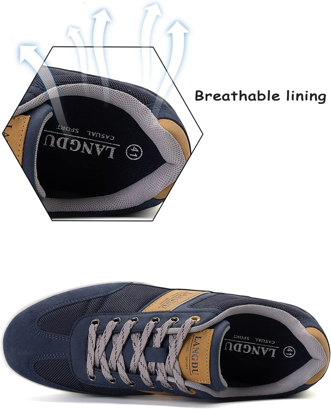 Freizeitschuhe Herren Sneaker Walkingschuhe Leichtgewicht Atmungsaktive Sportschuhe Sneakers Grösse