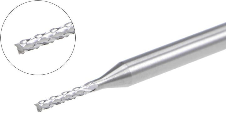 sourcing map 10 Stücke 1,2mm Hartmetall Schaftfräser Gravur Fräser für Leiterplattenmaschine, 1/8 "S