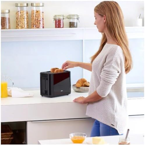 Braun HT 3010 BK Toaster | Doppelschlitz | Herausnehmbare Krümelschublade | Aufwärm- und Auftaufunkt
