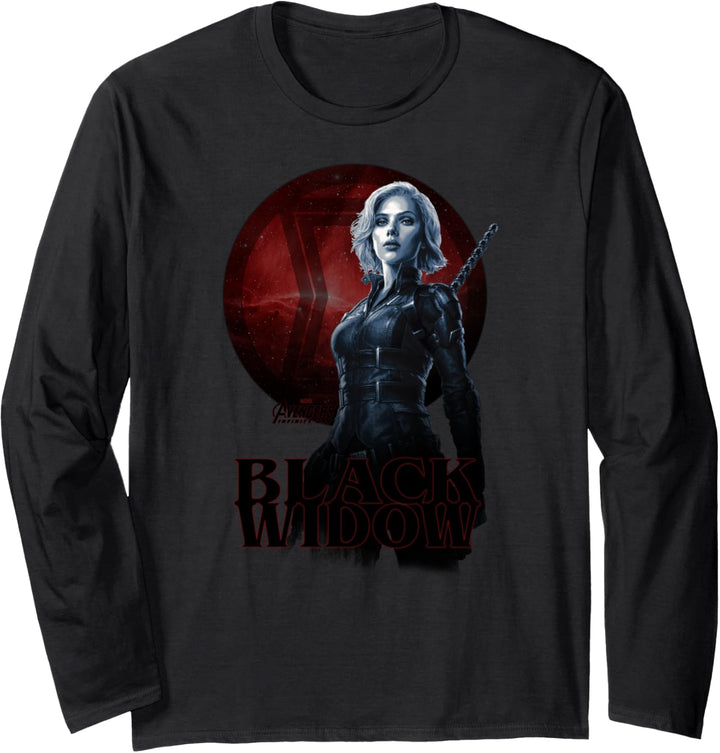 Marvel Infinity War Black Widow Dark Pose Langarmshirt
