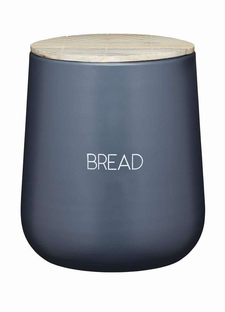 KitchenCraft Serenity Brotkasten mit luftdichtem Deckel, Eisen, grau/braun, 21.5 x 24.5 cm