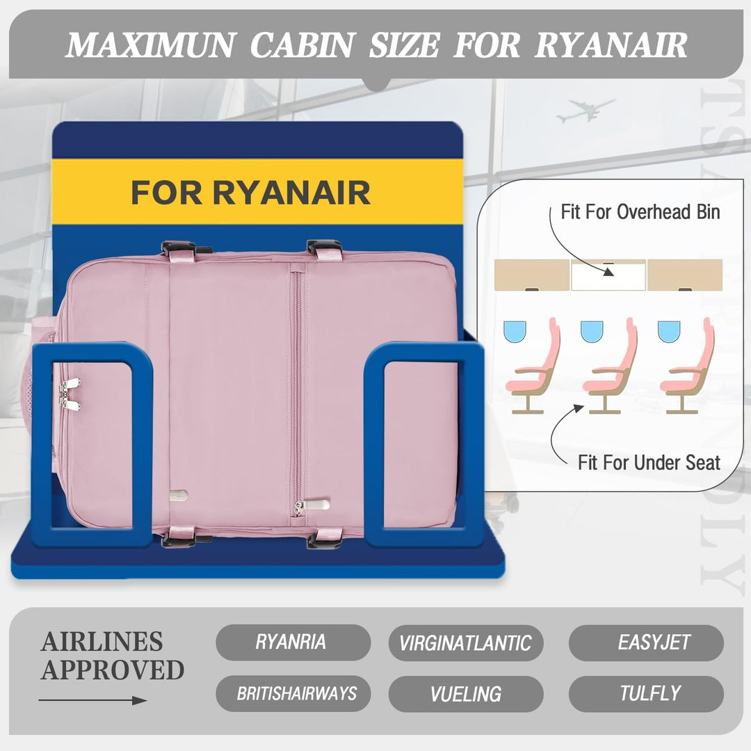 xlodea für Ryanair Handgepäck 40x20x25 Rucksack Handgepäck Klein Tasche Flugzeug Reiserucksack Carry
