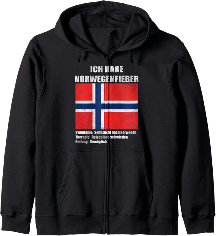 Ich habe Norwegenfieber Norwegen Norge Urlaub Kapuzenjacke