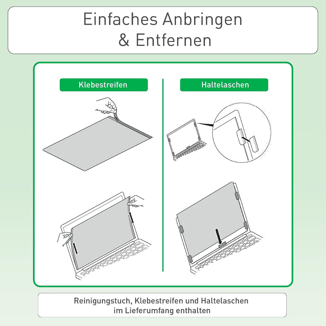 Leitz Monitor Blickschutzfilter 27 Zoll (16:9), Abnehmbare Schutzfolie, Mit Blaulichtfilter und Blen