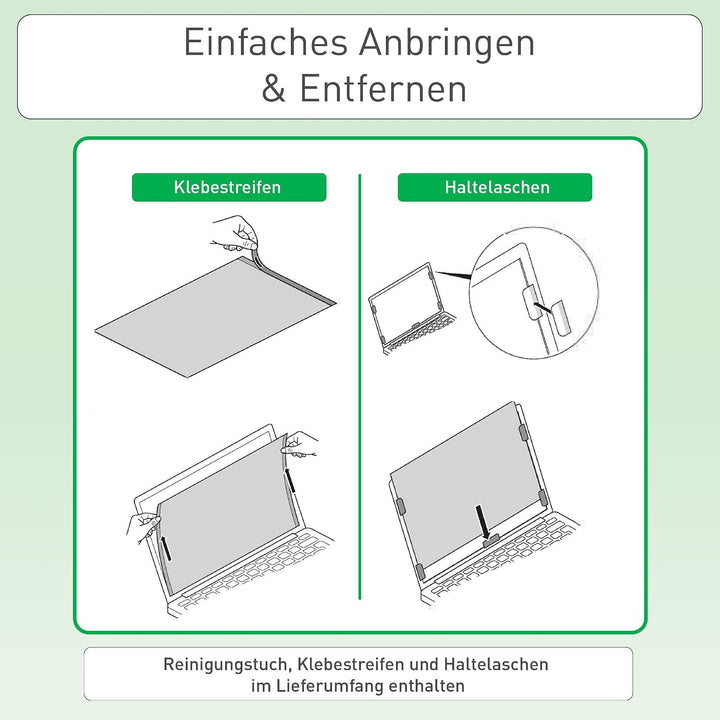 Leitz Monitor Blickschutzfilter 27 Zoll (16:9), Abnehmbare Schutzfolie, Mit Blaulichtfilter und Blen