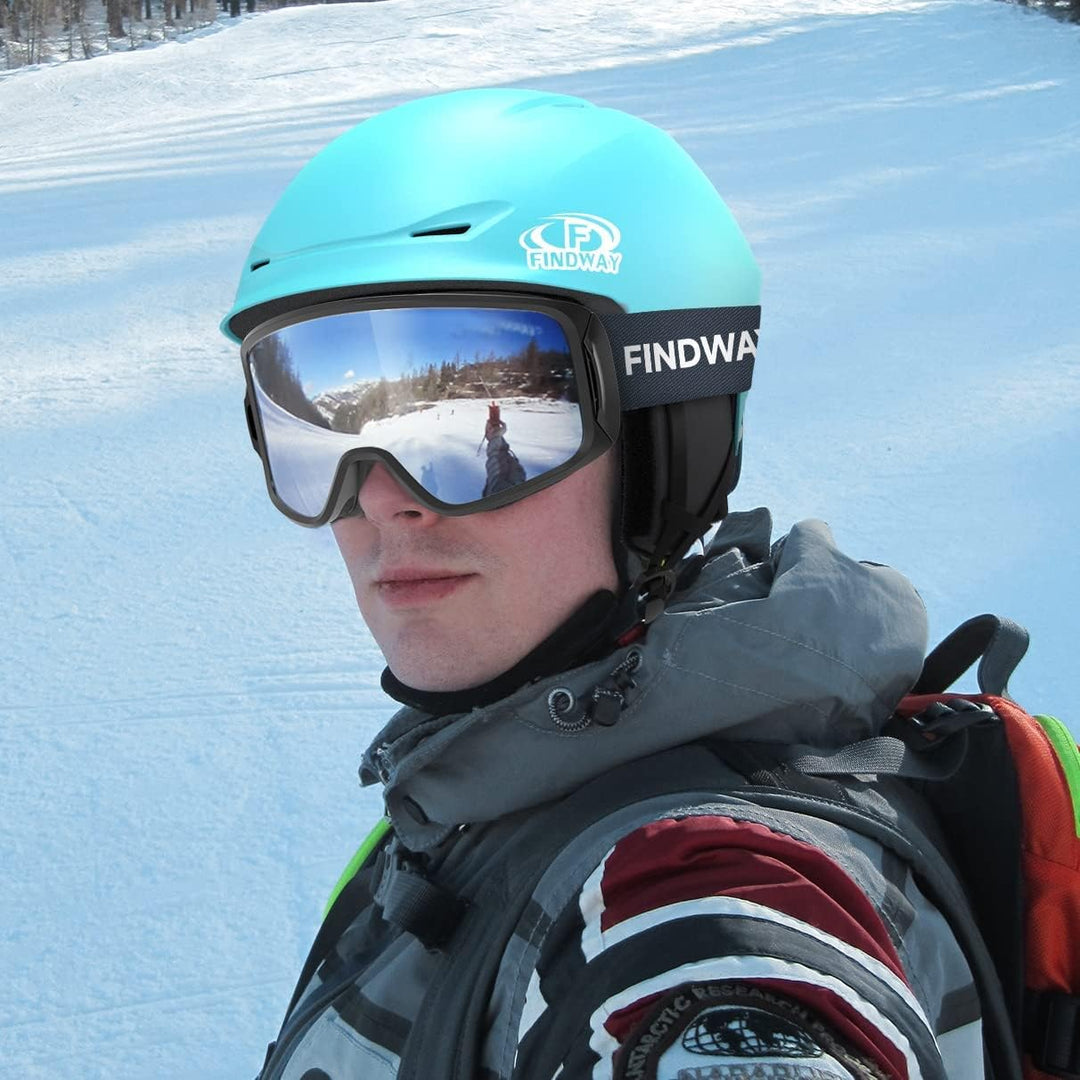 Findway Skihelm für Herren & Damen,Snowboard Helm mit Ohrenschützer für Erwachsene Jugend mit Verste