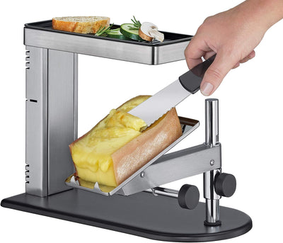 SPRING Raclette Ofen Schweizer Raclette-Gerät Edelstahl stufenlos höhenverstellbar mit antihaftbesch