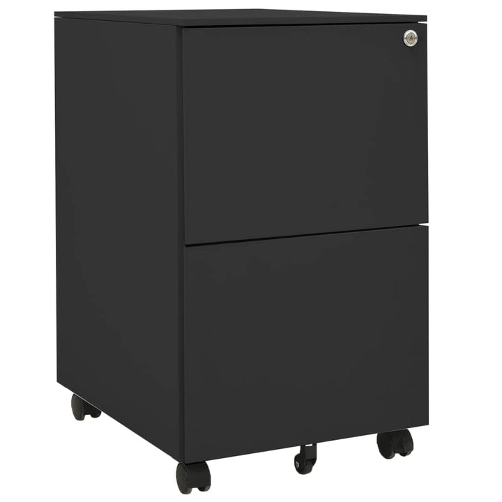 vidaXL Aktenschrank mit Rollen Rollcontainer Bürocontainer Schubladenschrank Büroschrank Stahlschran