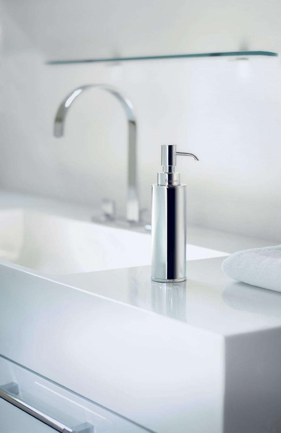 Smedbo Outline "Seife und Lotion Spender, freistehend, Silber
