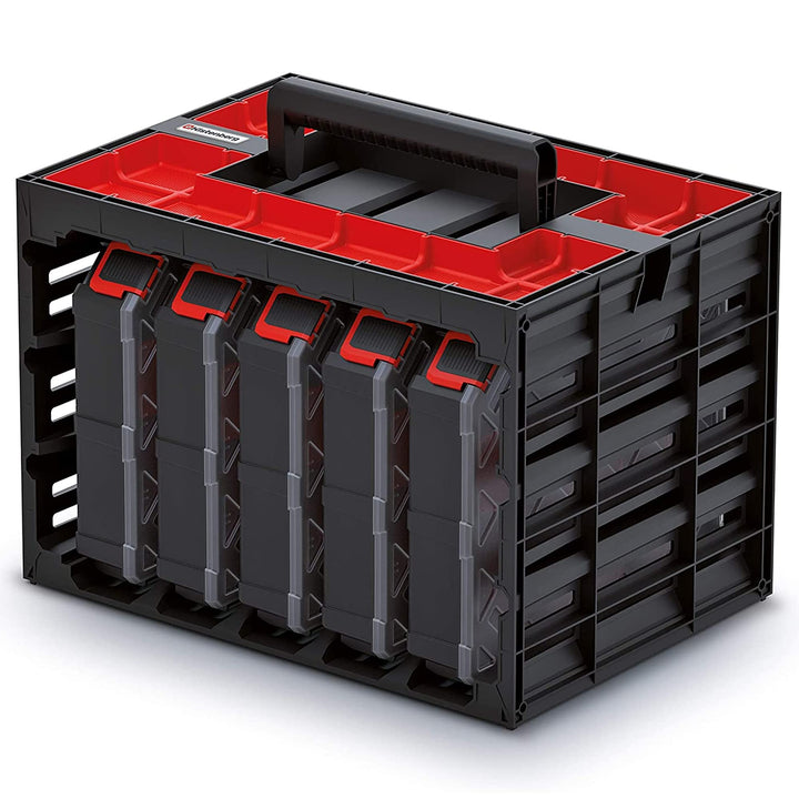 Kistenberg Werkzeugkoffer KTC30256S inklusive 5x Organizer mit Trennstege | Komfortabler Griff | wan