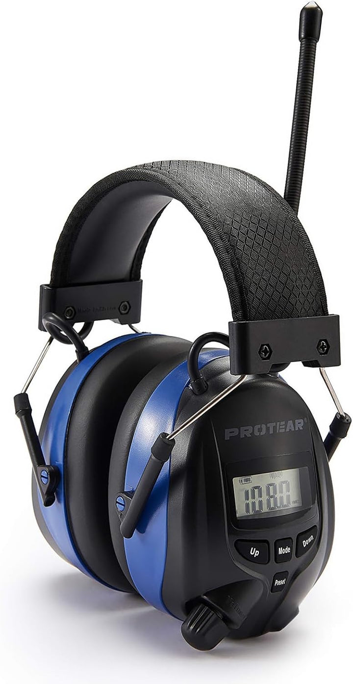 Gehörschutz mit Radio und Bluetooth, FM/AM-Digital-Radio, Sicherheits-Ohrenschützer für Arbeits,Mähe
