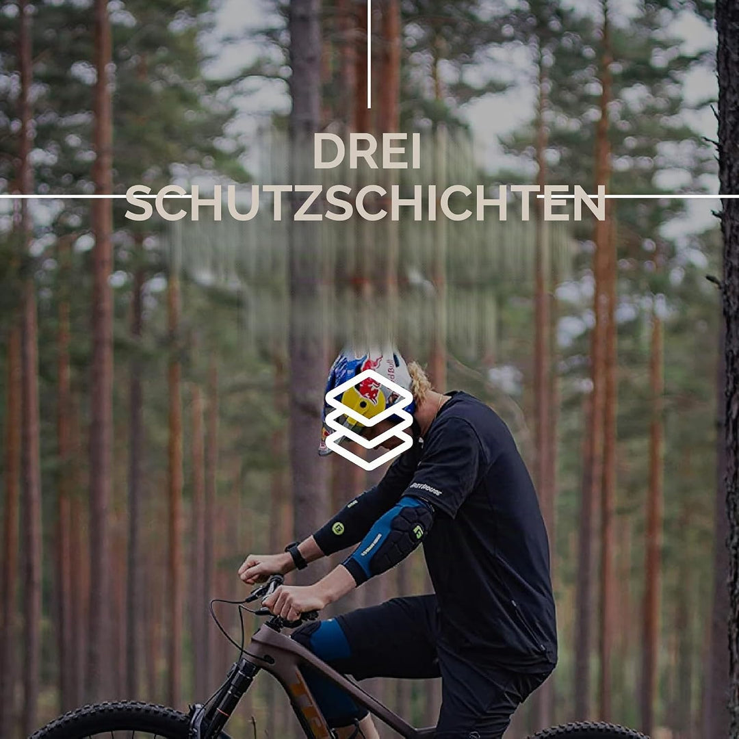G-Form Pro Rugged Ellbogenschützer, 2 Stück, für Radfahren, BMX, MTB, Downhill, Skateboard S Storm B