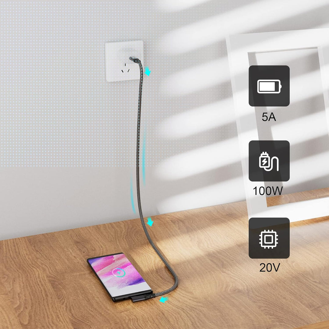 CAKOBLE USB C auf USB C Kabel 2M, 20Gbps USB C 3.2 USB 3.2 Gen2 Ladekabel USB C 4K@60Hz Videoübertra