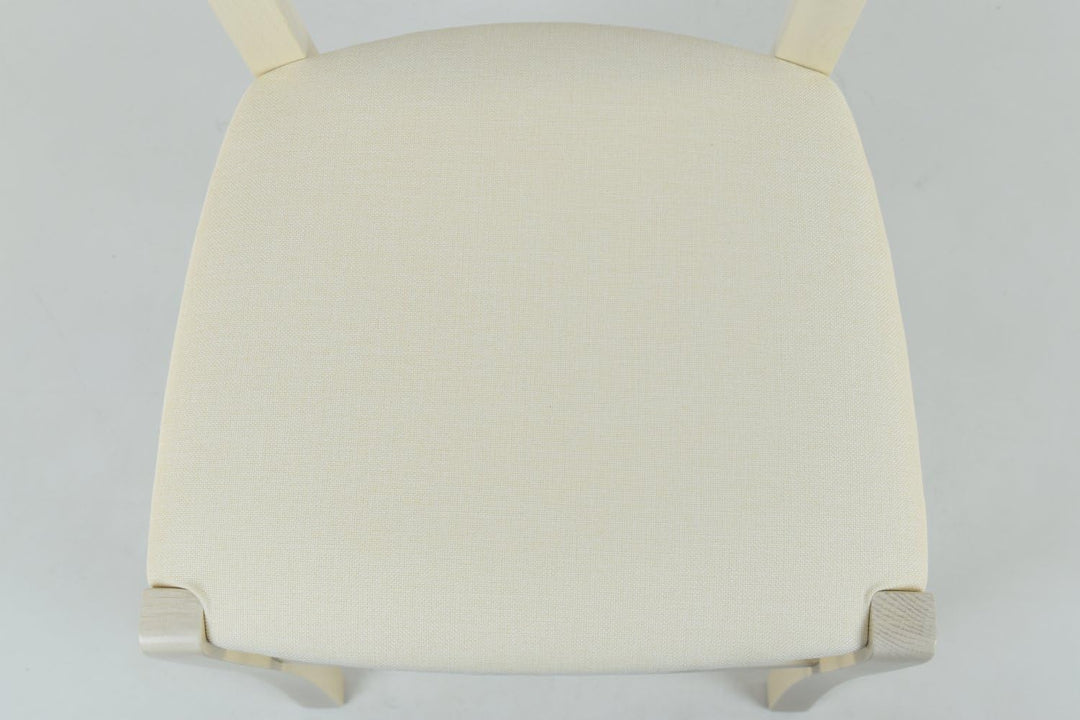 Tommychairs Stuhl Venice robuste Struktur aus lackiertem Buchenholz in der Anilinfarbe Weiss und Sit