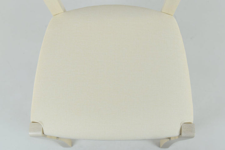 Tommychairs Stuhl Venice robuste Struktur aus lackiertem Buchenholz in der Anilinfarbe Weiss und Sit