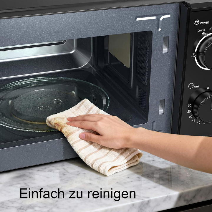 Galanz Solo-Mikrowelle 20L P70T20L-VB, 700W Mikrowelle mit 6 Leistungsstufen, 0 bis 30 Minuten-Timer