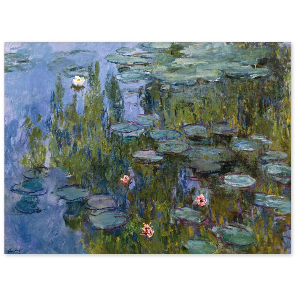JUNIWORDS Poster, Claude Monet, Nymphéas, Seerosen, 85342, 79 x 60 cm, 79 x 60 cm