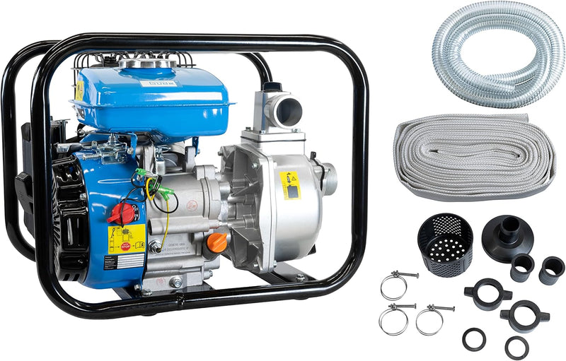 Güde 94503 Motorpumpe-Set GMP 15.22 (4-Takt Motor, Fördervolumen: 15.000 l/h, max. Förderhöhe: 22 m,