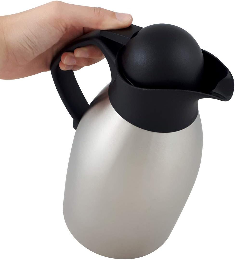 Helios Enduro Push Edelstahl-Isolierkanne, matt, 1,5 Liter, 1,5 Liter