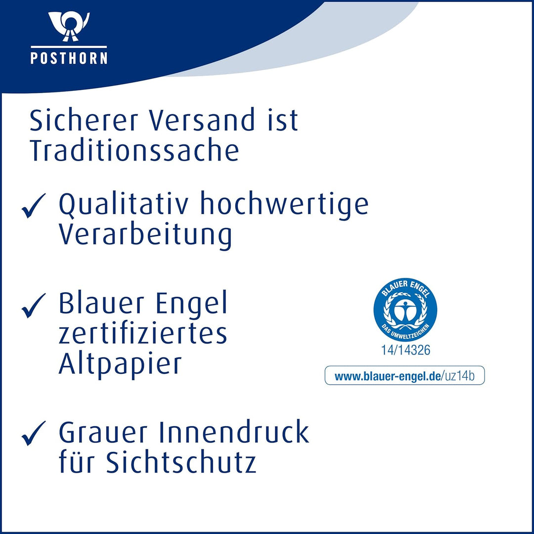 POSTHORN Briefumschläge DIN lang (1000 Stück) | Briefumschläge mit Fenster selbstklebend | Briefumsc