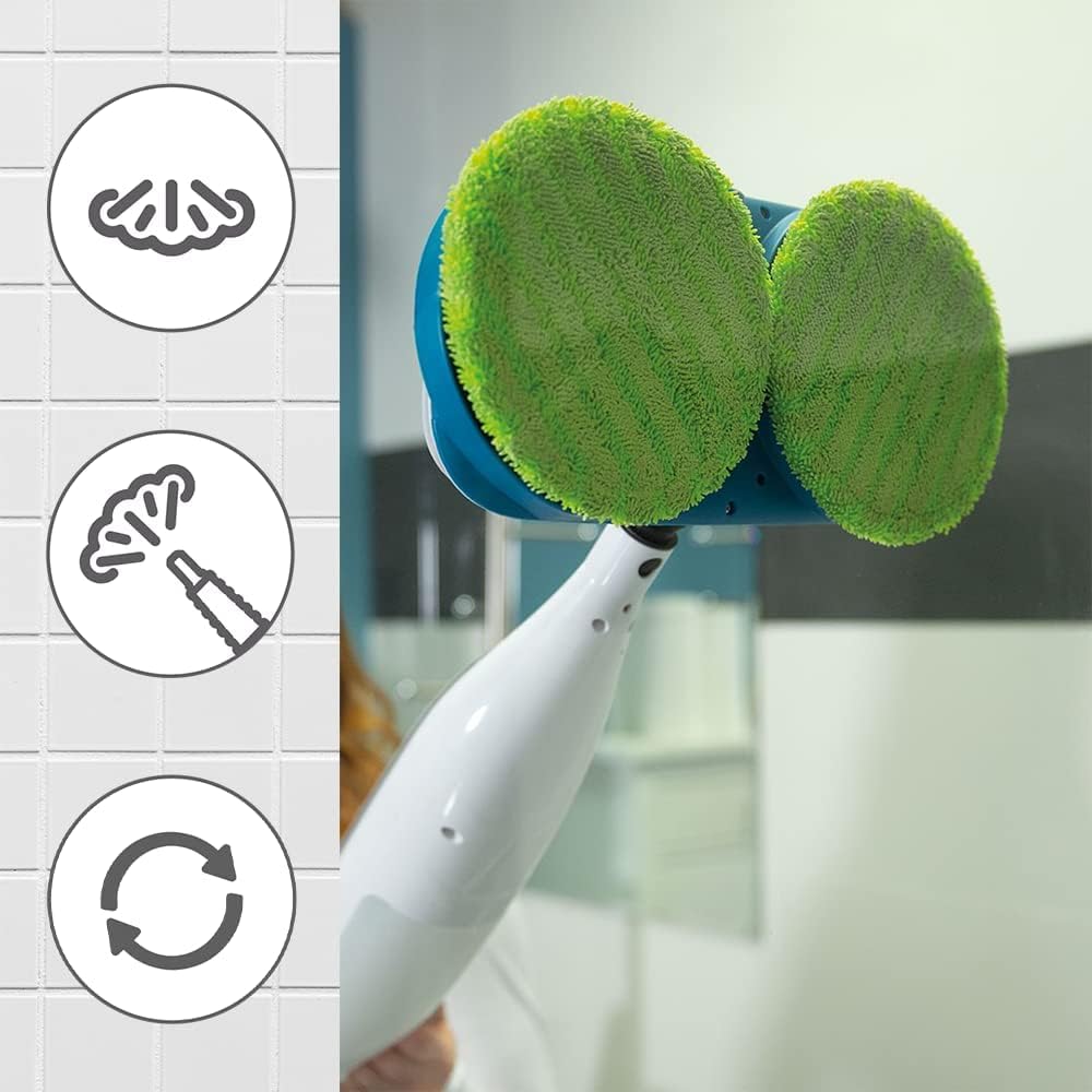 Livington Steam Twister weiss - rotierender Dampfreiniger inkl. Zubehör - Dampfbesen &amp; Handdampfrein