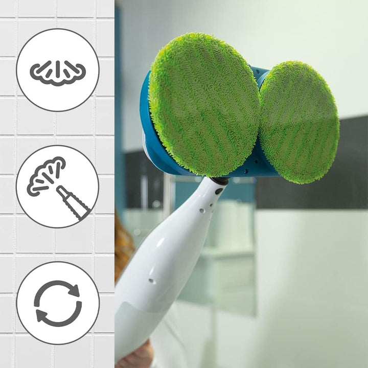 Livington Steam Twister weiss - rotierender Dampfreiniger inkl. Zubehör - Dampfbesen &amp; Handdampfrein