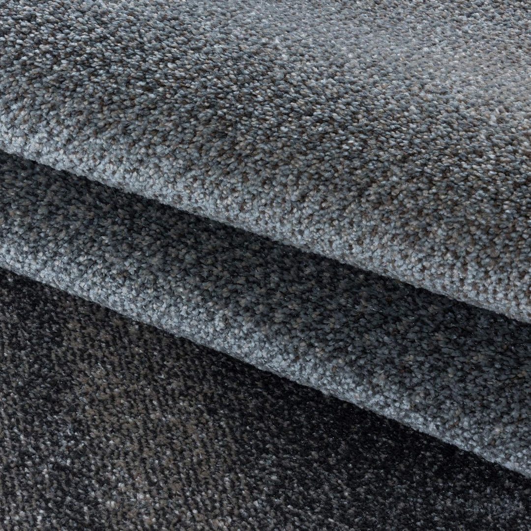 Carpetsale24 Modern Designer Kurzflor Teppich, Abstrakt Meliert Design, Läufer Teppich, Grau - Beige