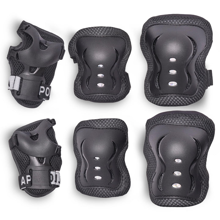Apollo Schoner Set für Kinder, Knie und Ellenbogenschützer Kinder und für Handgelenk, Protektoren Ki