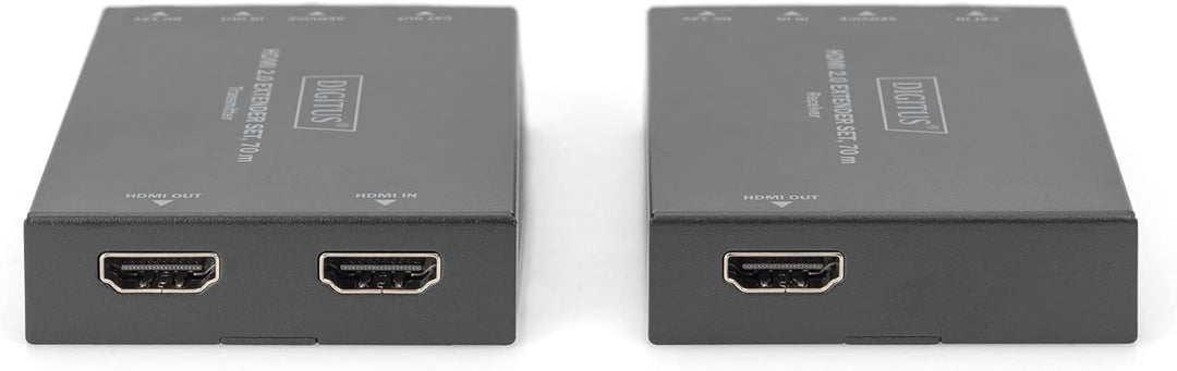 DIGITUS HDMI 2.0 Extender Set, 70 m 4K/60Hz, 18 Gbps, HDCP 2.2, HDR, PoC Ultra-HD / 4K@60Hz LAN Kabe