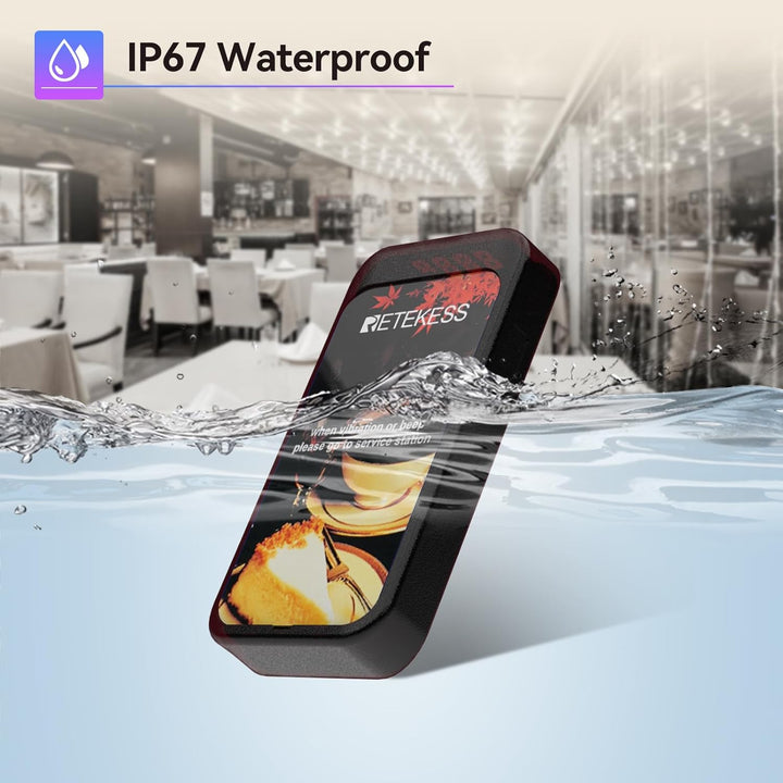 Retekess TD177 Pager Rufsystem, 500M Pager Gastronomie, Kopplung mit Einem Tastendruck, IP67 Wasserd