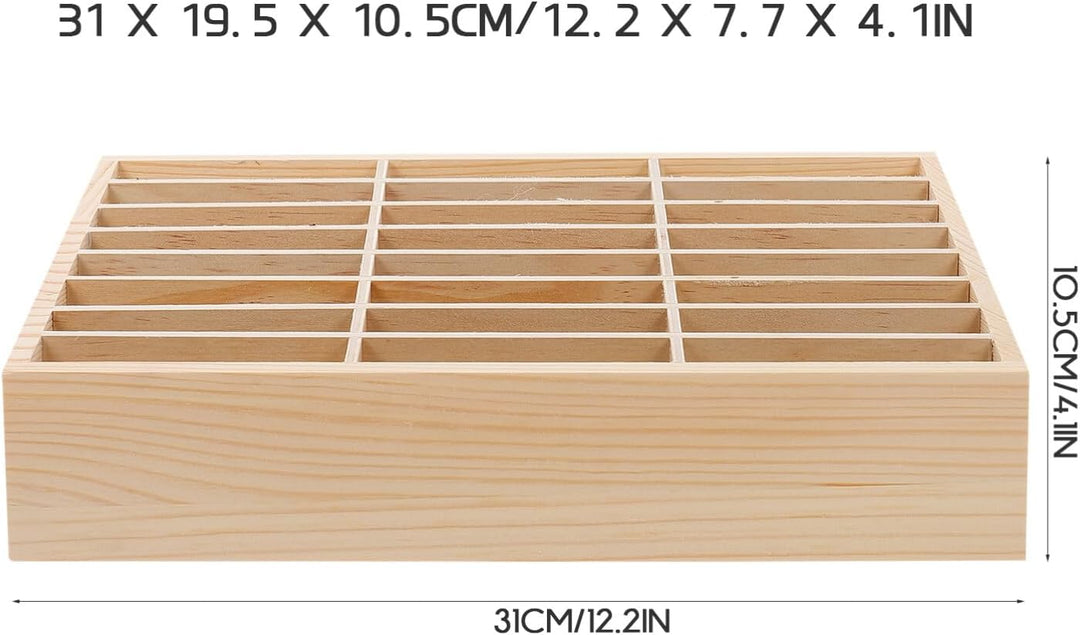 STOBOK 24-Gitter-Desktop-Aufbewahrungsbox Aus Holz Handyhalter Handy-Management-Speicher-Organizer F