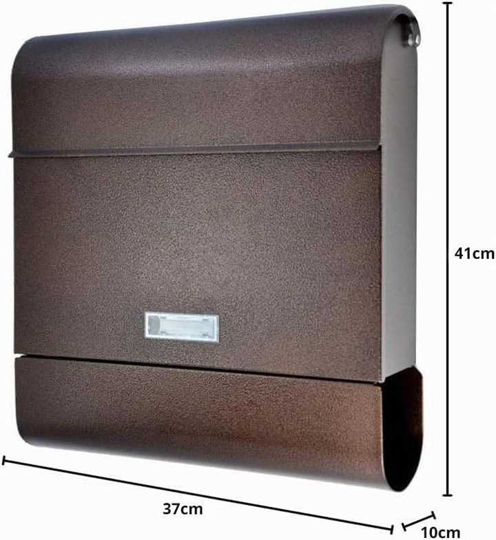 Modernes Design Briefkasten Antik Bronze Wandbriefkasten Postkasten mit Zeitungsfach C4 Format Absch