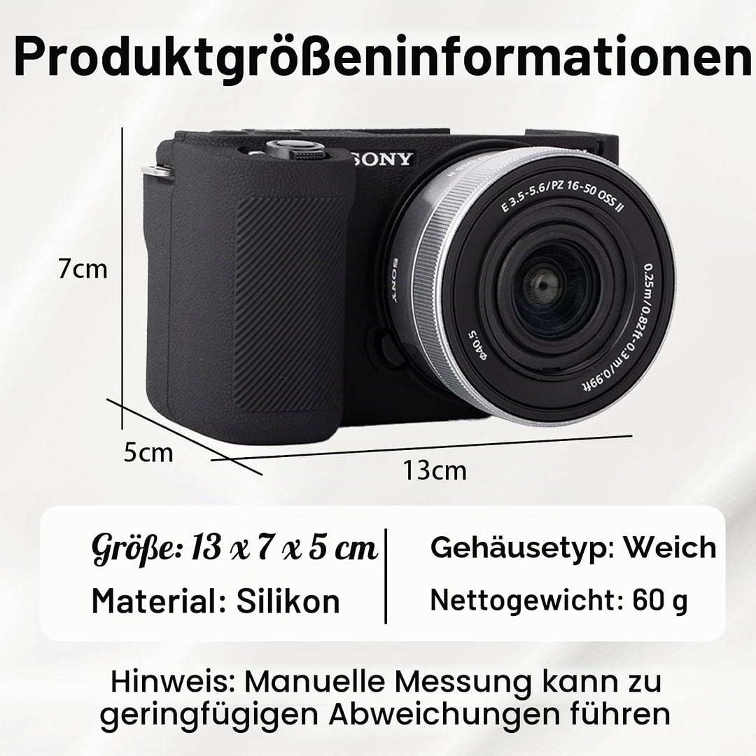 MUZIRI KINOKOO Weiche Silikonhülle, kompatibel mit Sony ZVE10 II/ZV-E10 II Digitalkamera, Schutzhüll