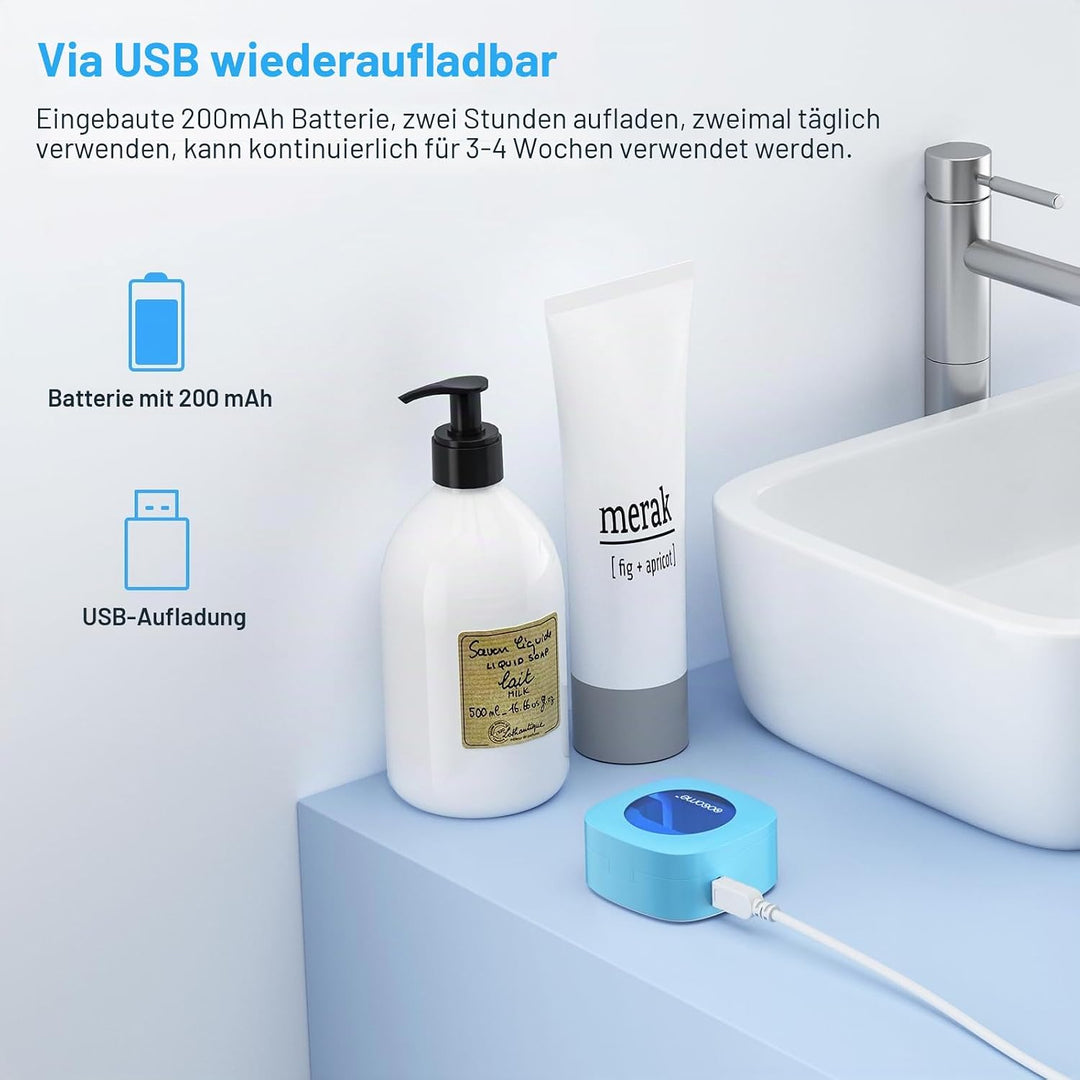 4PCS Tragbares UV-Zahnbürsten-Desinfektionsmitteletui, Zahnbürsten-Desinfektionsmittel-Halter, Organ