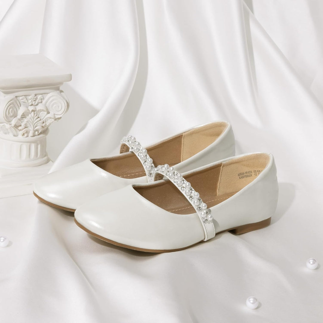 DREAM PAIRS Mädchen Mary Jane Strap Flache Schuhe Ballerinas Prinzessin Schuhe Flache Schulschuhe 30