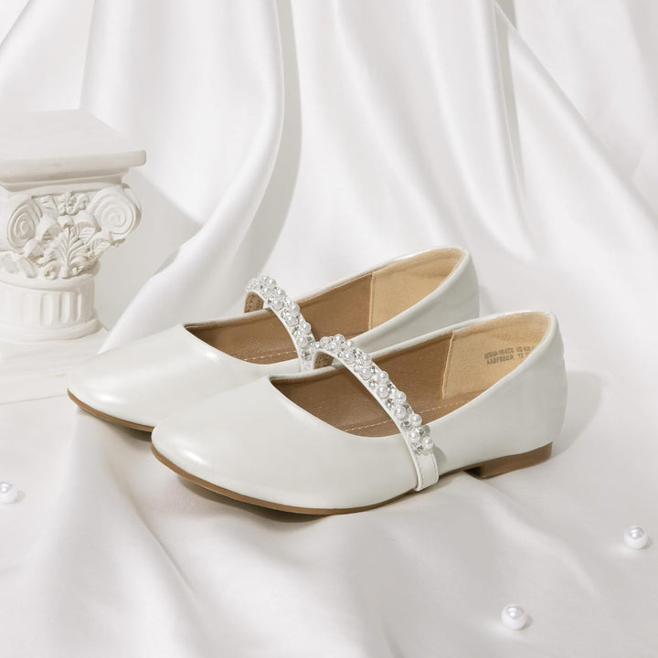 DREAM PAIRS Mädchen Mary Jane Strap Flache Schuhe Ballerinas Prinzessin Schuhe Flache Schulschuhe 30