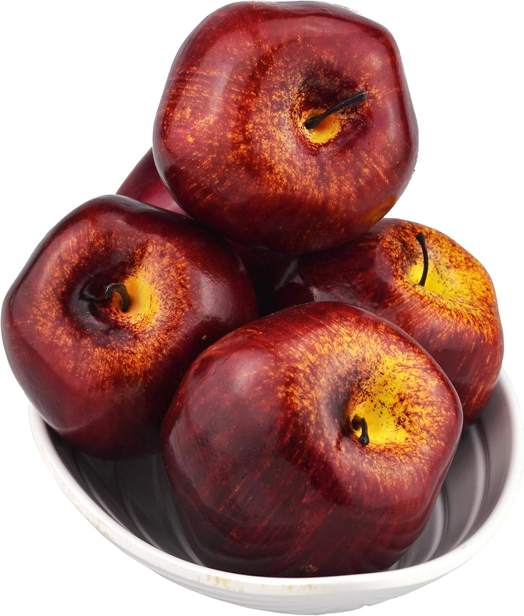 Künstliche, lebensechte Äpfel, 8-teilig, künstlich, dunkelrot, Apfel, rot, köstliche Äpfel, Set für