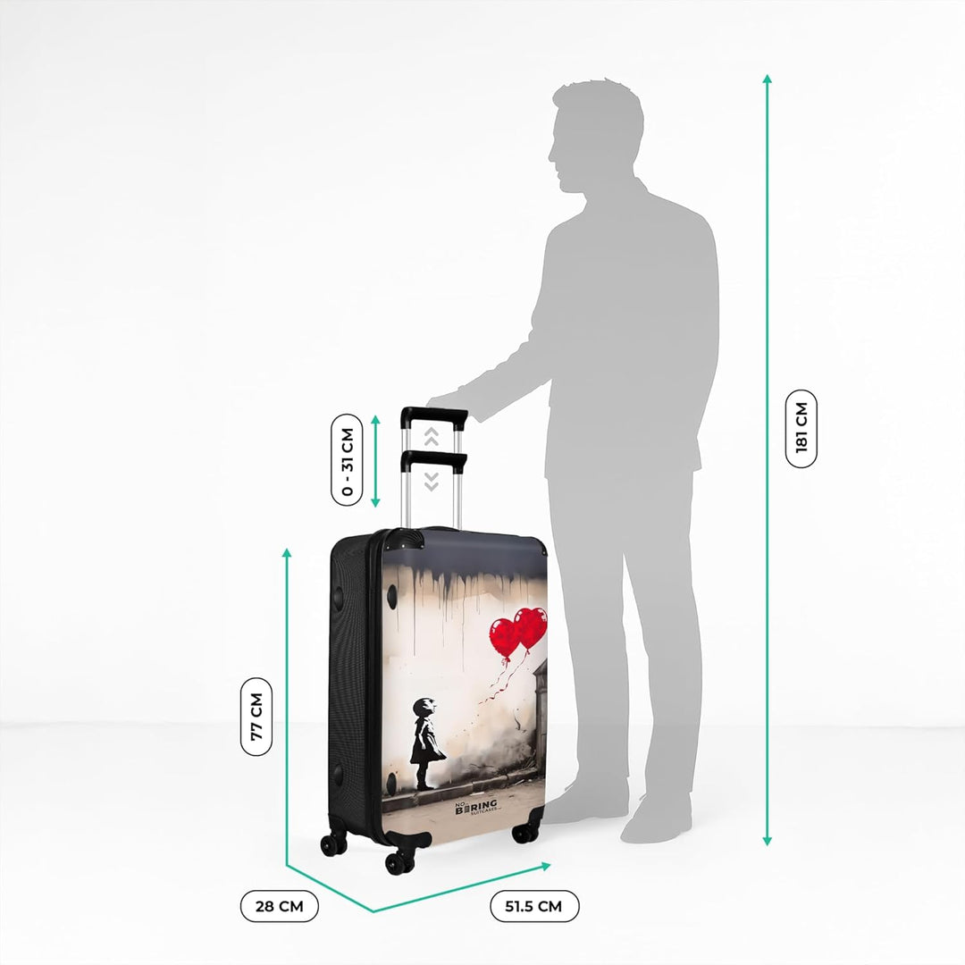Koffer XL Gross 77x51.5x28 cm Reisekoffer mit Rollen Leicht Trolley grosser Hartschalenkoffer Rollko