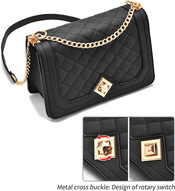 Travistar Kleine Umhängetasche, Damen, PU-Leder, Handtasche, Kette, Schultertasche, Messenger-Tasche