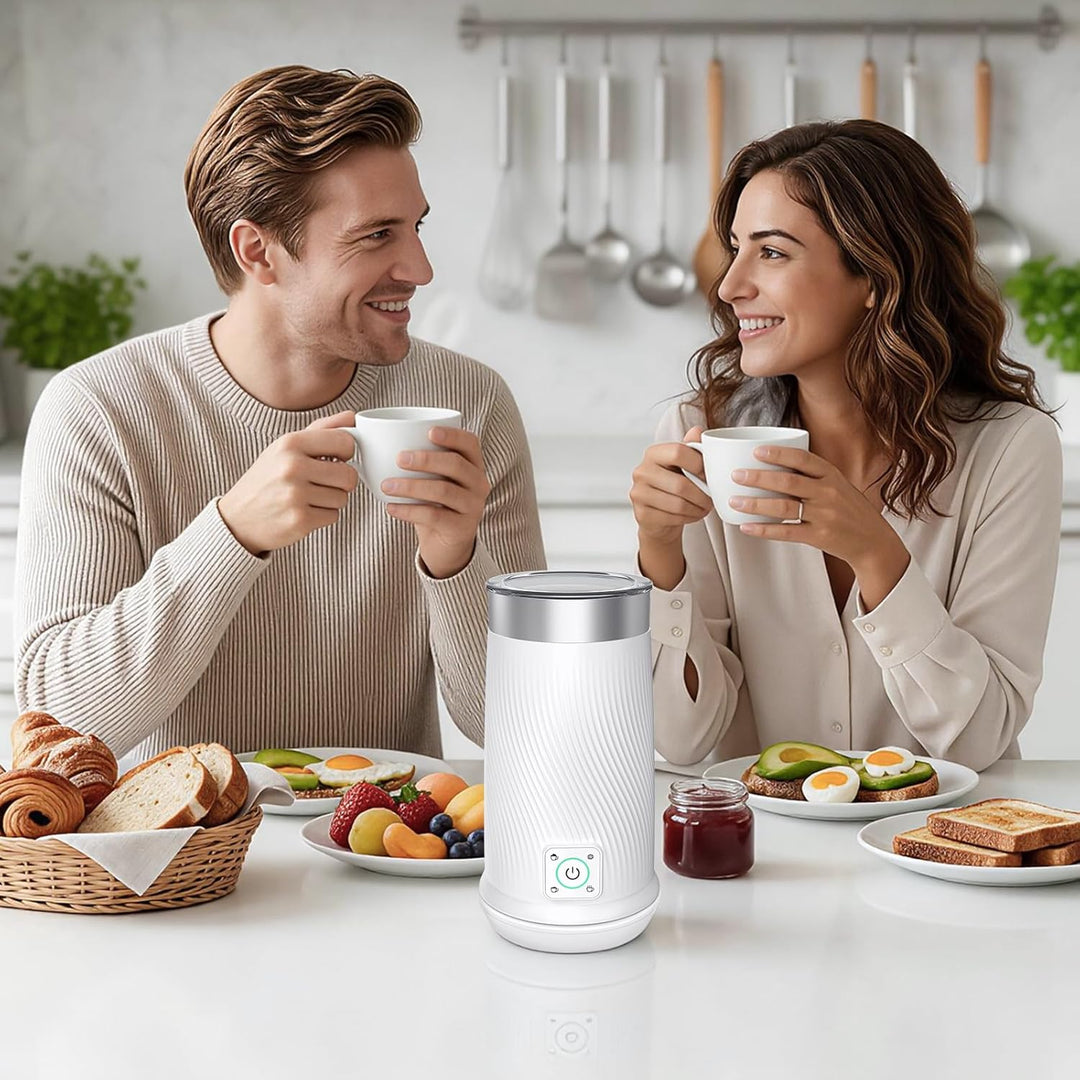 Milchaufschäumer, 4-in-1-Elektrische Milchaufschäumer-Maschine mit Warm- und Kaltschaumhersteller, s