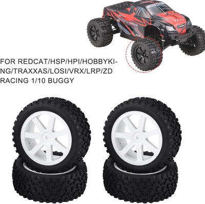 4 Stück 1/10 RC Truck Gummireifen RC Monster Truck Räder Vorder- und Hinterradsatz für Verschiedene