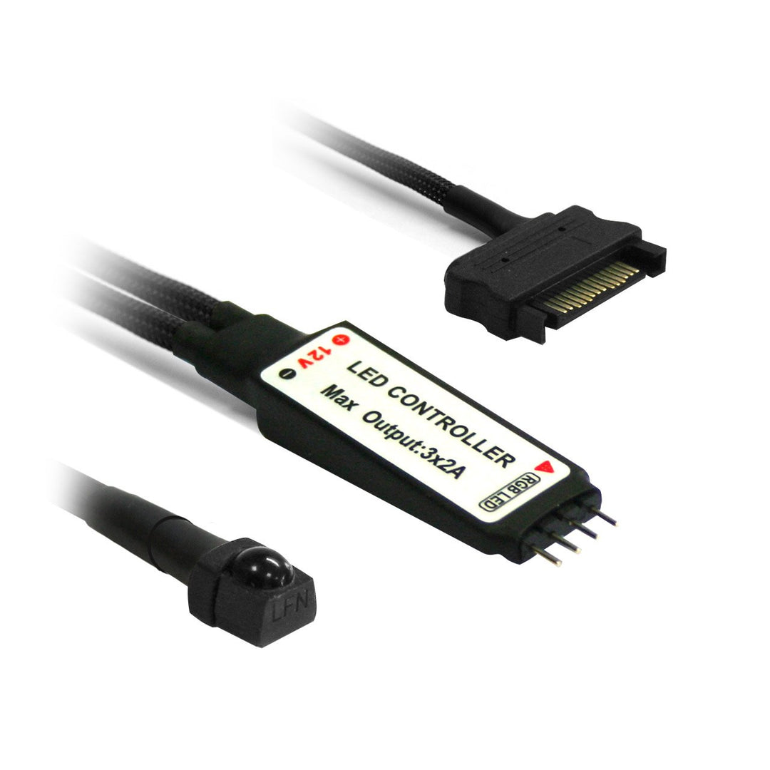 Nanoxia 600400999 RGB Controller, Rigid RGB LED, Inkl. Fernbedienung & IR Sensor